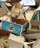 Отходы упаковочных материалов из бумаги и картона, загрязненные неметаллическими нерастворимыми или малорастворимыми минеральными продуктами (ФККО 40591131604)